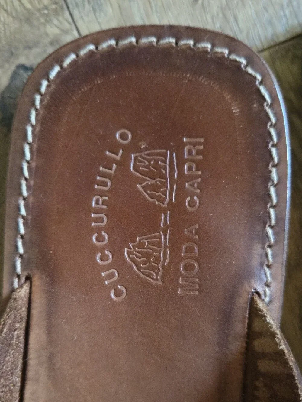 Italian Brown Leather Women's Thong Sandals